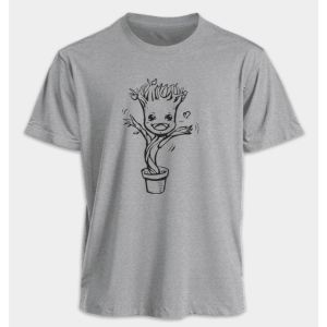 Marvel Mens and Womens T-shirts Groot Summer American Spring and Autumn Sports and Fitness Trend Oversized Short-sleeved