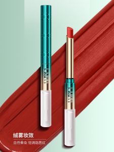 New 2024 Cinnamon Milk Tea Color Lipstick Double Head Matte Lip Glaze Waterproof Non-Stick Cup Long-lasting Color Locking