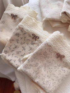 Soft Comfortable Floral Print Baby Cotton Hanfu Pants Womens Straight Leg Long Trousers Skin-friendly Lightweight Summer Shorts