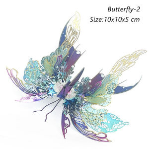 Colorful Butterfly 3D Metal Puzzle DIY Animal Exquisite Butterfly Insect Assembly Model Laser Cutting Kits Jigsaw Puzzle Toys
