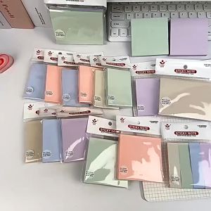 Sticky Notes Memo Warna 4IN1 Rainbow Penanda Pengingat Kertas Buku Tempel 100 Lembar Perlengkapan Kantor Sekolah ATK Murah Memo Stick Index Tab Penanda Warna