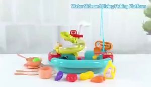 Mainan Dapur Anak 3 IN 1 Mainan Dishwasher Wastafel Dapur Memancing Permainan Peran