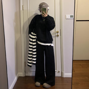 Womens Pure Cotton Sportswear Set Casual Running Outfit Two-Piece Suite Korean Style Slimming Youthful Sweatshirt Ensemble