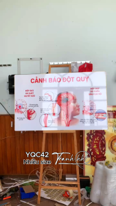 Tranh Y Tế treo tường Tranh tài liệu y tế y khoa treo tường Sách y tế Tranh Y khoa cảnh báo đột quỵ tráng gương YQC42