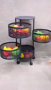 ชั้นวางของเหล็ก ชั้นวางของ หมุนได้ ชั้นวางของในครัว ชั้นเหล็ก ชั้นวาง ชั้นในครัว HHsociety รุ่น XA-F