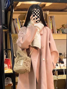 Womens Woolen Coat Hepburn Style Korean System Gentle Small Size High End Feelings Autumn Winter New Arrival Fashionable
