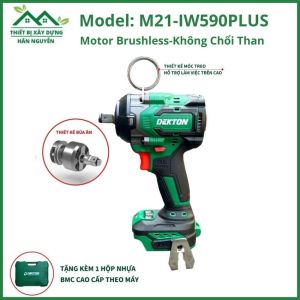 Thân máy siết bulong pin Dekton M21-IW590PLUS 21V đầu 1/2"(12.7mm) không chổi than máy bắn bulong