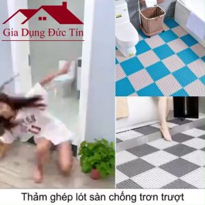 Thảm Nhựa Lót Sàn Chống Trơn Trượt Kháng Khuẩn Không Mùi.( 30 x 30 x 1cm một tấm)