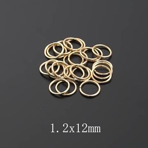 Khoen tròn kín màu vàng nhiều kích thước làm phụ kiện handmade DIY vòng kết nối dây chuyềnphụ kiện trang sức