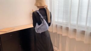 Ribbon Sling Bag / Tas Slempang Pita Ribbon Polos Wanita Impor