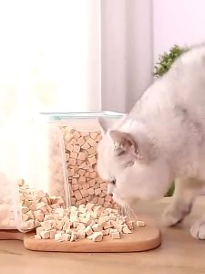 PETSEE Freeze Dried Pet Food Cat Chicken Breast Cube for Dog Booster Egg Yolk Meat 500g Treat