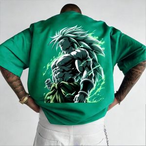Bandai | Dragon Ball Anime GOKU Peripheral Printed Loose and Comfortable Sports Spring/Summer Mens Short sleeved T-shirt
