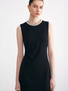 GIOVANNI VALENTINO | Sleeveless Round Neck Midi Sheath Dress