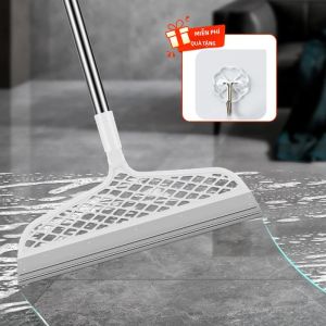 Silicone Cạp Chổi Magic Khăn Lau Cho Kính Cao Cấp & Lau Sàn Nhà Hộ Gia Đình Nối Càn Quét Cây Lau Nhà Cho Phòng Tắm