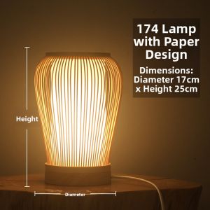 ZHUMUCHUANSHUO | Bamboo Lamp for Bedside and Study
