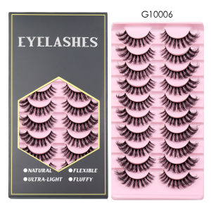 Explosive Fox Fur False Eyelashes 10 Pairs Curling Thick Messy Single Cluster Spicy Girl Beauty Tools from Mainland China