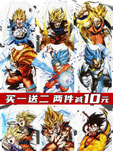 Dragon Ball T-Shirt Mens Short Sleeve Goku Vegeta Super Saiyan Comic Memorial Summer Bird Mountain Ming Cartoon Printed Casual Tee