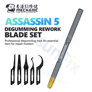 MECHANIC Assassin 5 Adhesive Removal Blade Set for Smartphone Motherboard CPU IC Hard Drive Repair Adhesive Removal Pry Tools