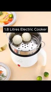 Versatile Ceramic coating non-stick Portable Electric Cooker - Multi-Cooker with Rice Steaming Frying and Soup Cooking Function