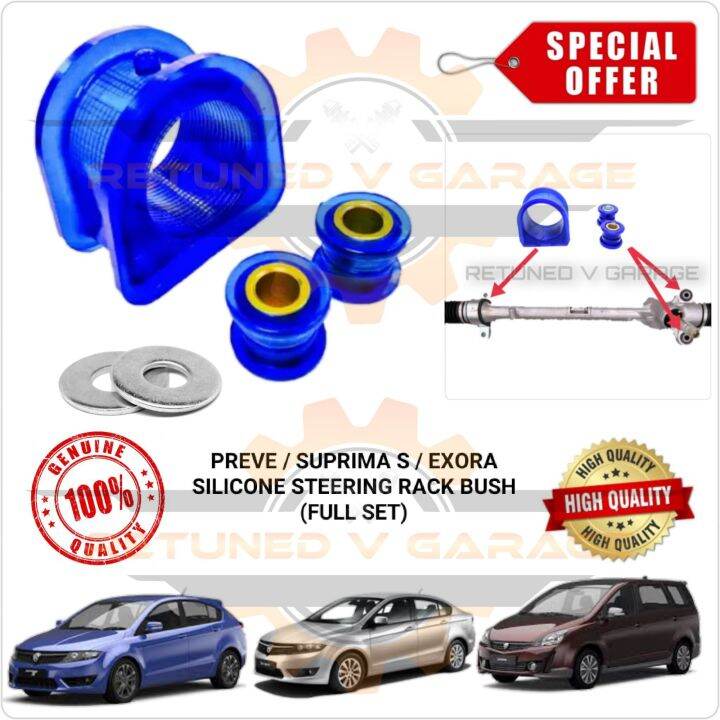 Proton Preve Suprima Exora Bold Cfe Cps Silicon Steering Rack Bush Full Set Lazada