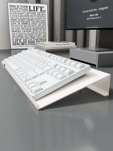 Height Adjustable Keyboard Stand Desktop Riser Tilt and Storage Function