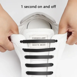 12Pcs Silicone Shoelaces Elastic No-Tie Shoe Laces for Sneakers Kids & Adults One Size Fits All Rubber Shoelaces for All Shoes