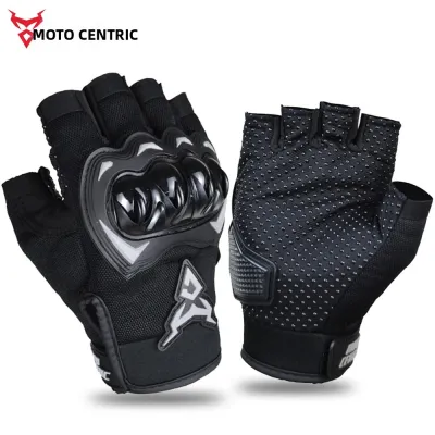 Găng Tay Xe Máy Mùa Hè Dành Cho Nam MOTOCENTRIC Nửa Ngón Thoáng Khí Chống Ngã Bảo Vệ Lòng Bàn Tay Dùng Cho Người Đi Xe Máy ATV MTB Đạp Xe