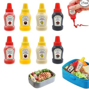25ml Honey/Ketchup/Soy Sauce/Salad Dressing Dispensers Lunchbox Squeezable Containers Jars Mini Condiment Squeeze Bottles