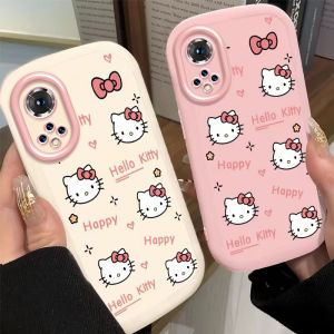 Huawei Nova9SE Silicone Phone Case Full Screen Kitty Cat Anti-Fall Shockproof Creative Trendy Lanyard High Aesthetic Couple