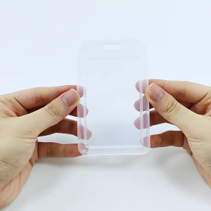 [BISA COD] HOLDER ID CARD TEMPAT KARTU ID PLASTIK TRANSPARAN PHOTOCARD PORTRAIT KOTAK KARTU