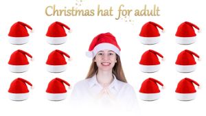 10ชิ้น หมวกคริสต์มาส / หมวกซานต้าคริสต์มาส / หมวกซานต้าเทศกาลปีใหม่ / หมวกปาร์ตี้คริสต์มาสคุณภาพสูงสำหรับผู้ใหญ่และเด็ก / หมวกปาร์ตี้คริสต์มาสวันหยุด