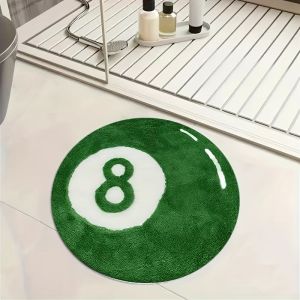 VIKAMA Vibrant Green No. 8 Ball Carpet Noise-Reducing Anti-Slip Living Room Sofa Mat Study Office Carpet Home Décor