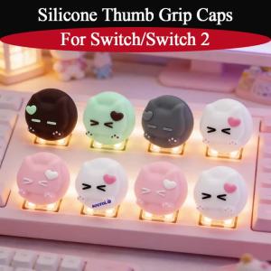 4PCS/Set For NS2/PS5/XBOX New Anti-Slip Cute Silicone Analog Stick Cover Soft Thumb Stick Grip Cap For Switch/Lite/OLED Accessor