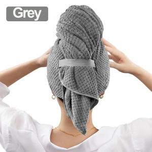 Microfiber Hair Towel Extra Large Wrap Quick Dry Hair Towel Wrap With Elastic Band Ultra Absorbent Soft Hair Towel Wrap Turban