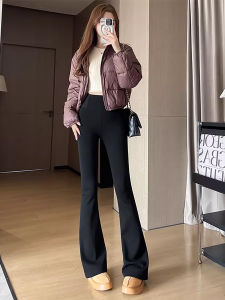 YAYANGREN | Thickened Black Trousers with High Waist and Slimming Effect