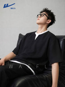 Warrior | Faux Layered Huarache Textured T-Shirt Summer Loose