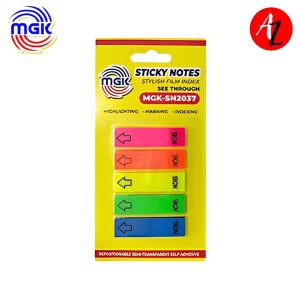 MGK-SN2037 Sticky Notes Stylish Film Index (Assorted Colors)