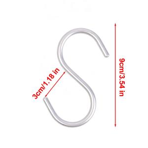 S-Shaped Hook Aluminum Alloy Clothes Hanger Bag Towel Hanging Rack Multi-Function Kitchen Bedroom Railing S Hanger Hook