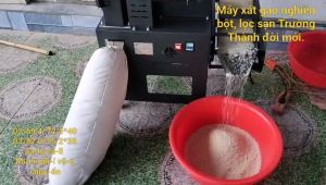 Máy xát gạo nghiền bột đời mới động cơ 4hp lõi đồng có 4 bánh xe đẩy