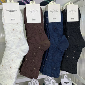 ถุงเท้าข้อสั้นลายกระดูกสัตว์เงิน Ggorangnae สำหรับผู้หญิง ทรงสามมิติ สีสันสดใส ลายกระดูกสัตว์ ถุงเท้าข้อสั้นลายทางสีพื้น