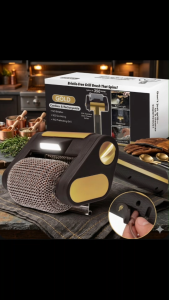 Cordless Electric Grill Brush Rechargeable BBQ Cleaner Tool with LED Light Bristle-Free
