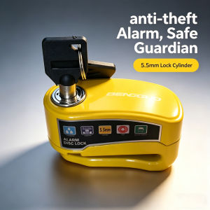 Motorcycle Bicycle Lock Alarm Protection Padlock Waterproof Brakelock with Keys Safety Anti-Theft Scooter Wheel Disc Brake Locks