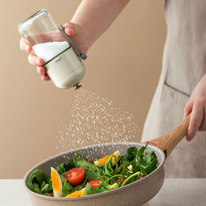 Self-designed quantitative salt jar seasoning box glass kitchen seasoning jar moisture-proof sealed household bottle