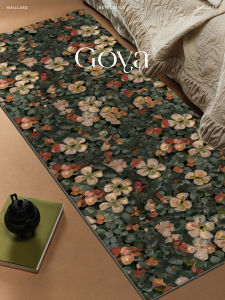 Goya Mid-Century Modern Bedside Rug Luxury Vintage American Sofa Window Seat Pad Rectangular Home Decor Circle Pile Finished Product