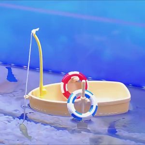 【Witte】ภูมิทัศน์ตู้ปลา โมเดลเรือตกปลาจําลอง เครื่องประดับตกปลา PVC ของเล่นสําหรับเด็ก สําหรับตกแต่งตู้ปลา