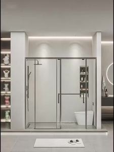 SSWW | Vách Ngăn Tắm T-Shaped Phân Loại Ướt & Khô với Chậu Thoát Nước Chìm