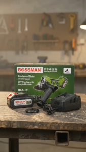 BOSSMAN BAG-101 20V Cordless Brushless Angle Grinder 4" 105mm 8000RPM with 4.0Ah Battery & Charger