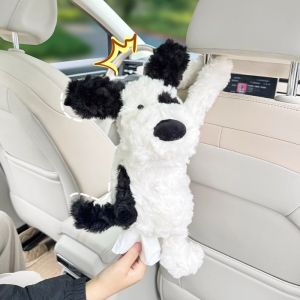 Car Mounted Paper Towel Box: A Cute Plush Material Vehicle Interior Accessory