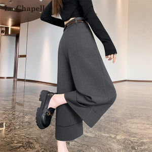 La Chapelle | Cuffed Business Wide Leg Pants for Petite Women