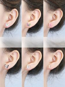 Butterfly Resin Small Earrings Women Invisible Plastic Ear Pins Cute Fashion Jewelry Ear Decorations Compact Size Elegant